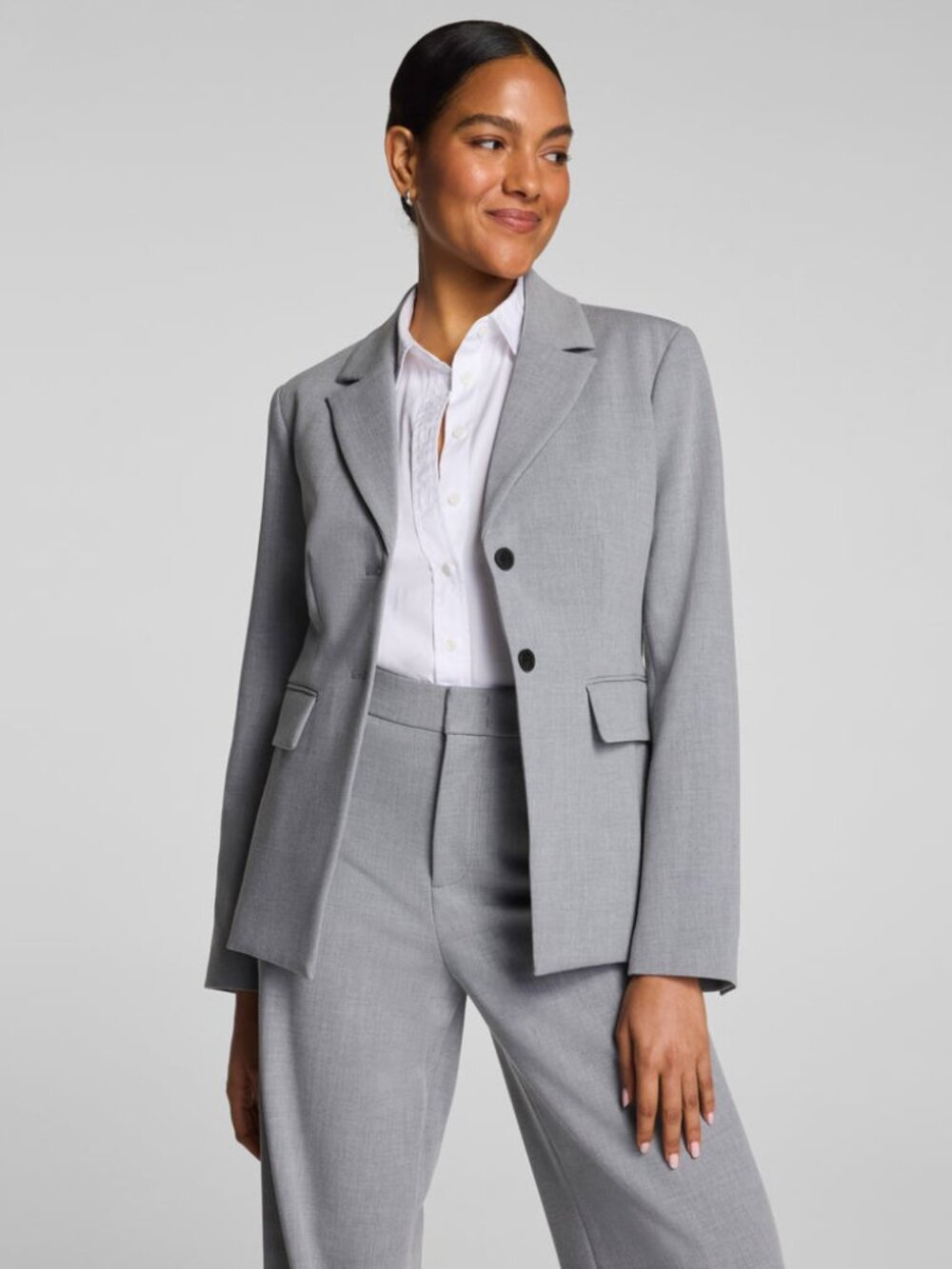 SPANX WellSuited Tailored Blazer in Heather Grey Size Medium NWT